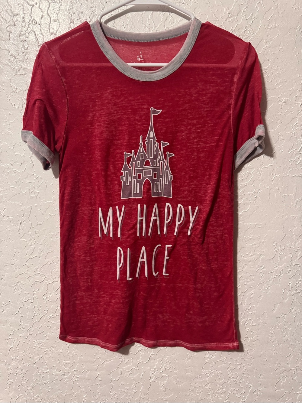 Disney Parks Womens Shirt Disney World Castle My Happy Place